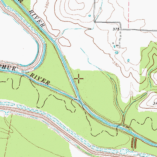 Topographic Map of South Sulphur River, TX