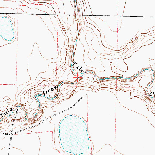 Topographic Map of South Tule Draw, TX