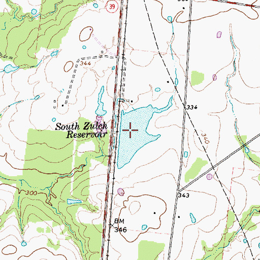Topographic Map of South Zulch Reservoir, TX
