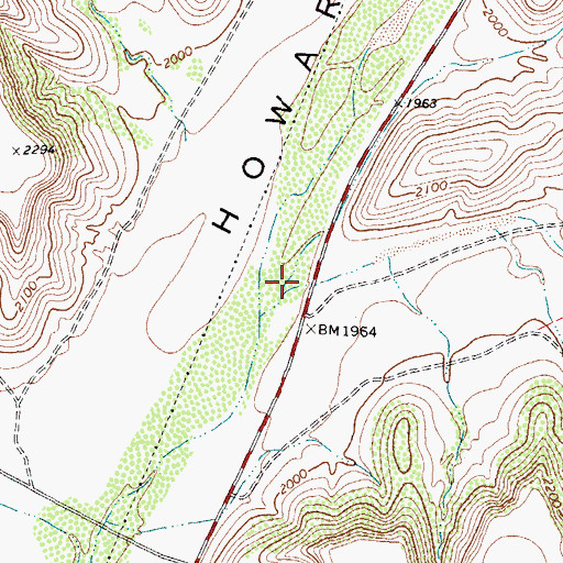 Topographic Map of Sowell Draw, TX