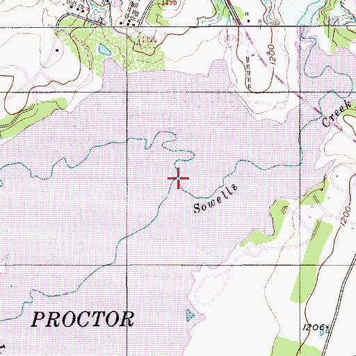 Topographic Map of Sowells Creek, TX