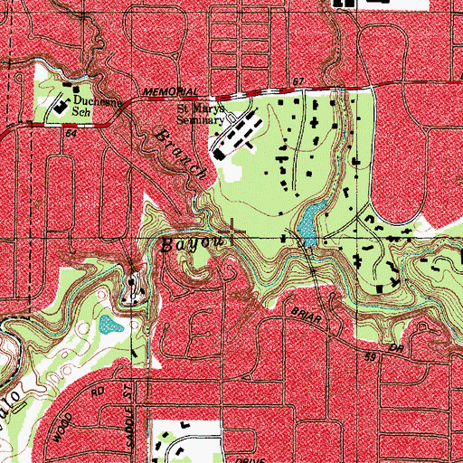 Topographic Map of Spring Branch, TX