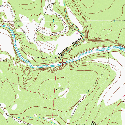 Topographic Map of Spring Branch, TX