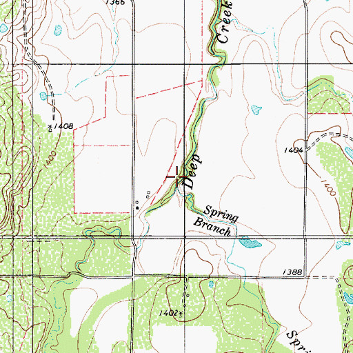 Topographic Map of Spring Branch, TX