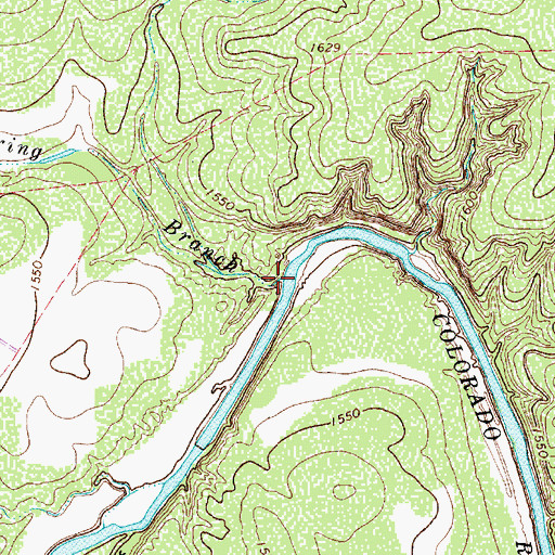 Topographic Map of Spring Branch, TX