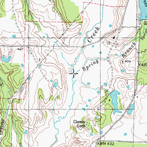 Topographic Map of Spring Branch, TX