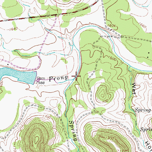Topographic Map of Spring Creek, TX