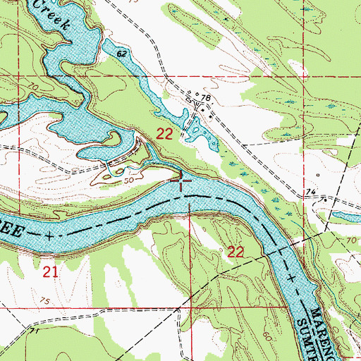 Topographic Map of Lone Brothers Bar, AL