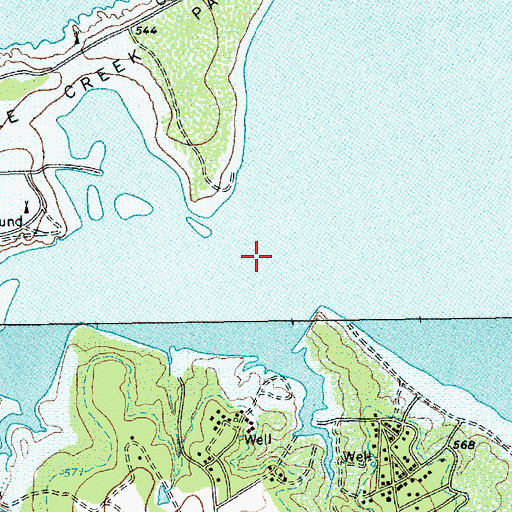 Topographic Map of Steele Creek, TX