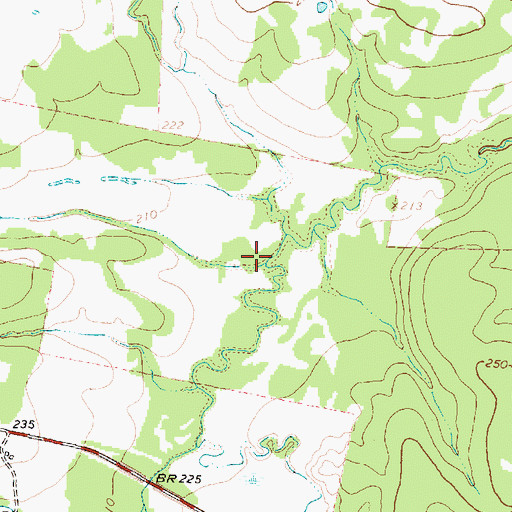 Topographic Map of Steep Branch, TX