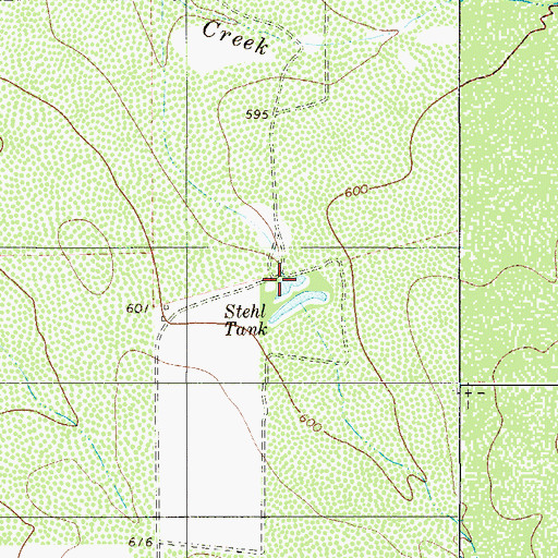 Topographic Map of Stehl Tank, TX