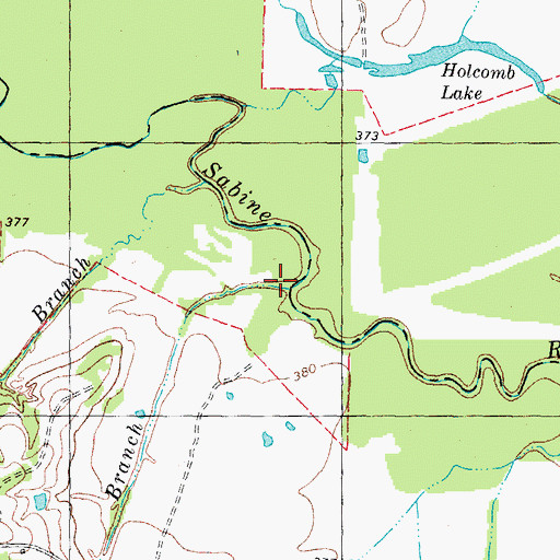 Topographic Map of Stewart Branch, TX
