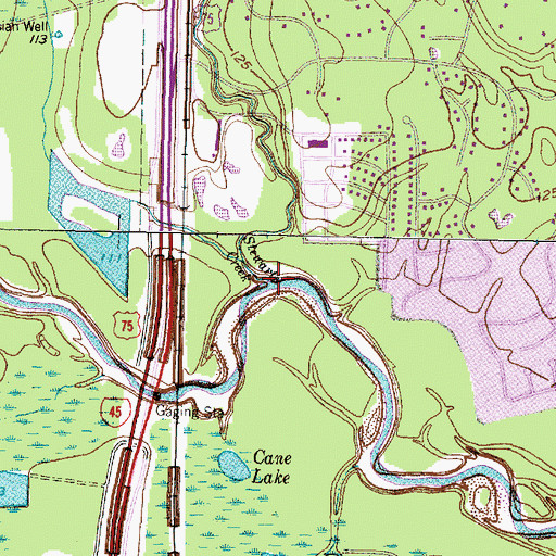 Topographic Map of Stewarts Creek, TX
