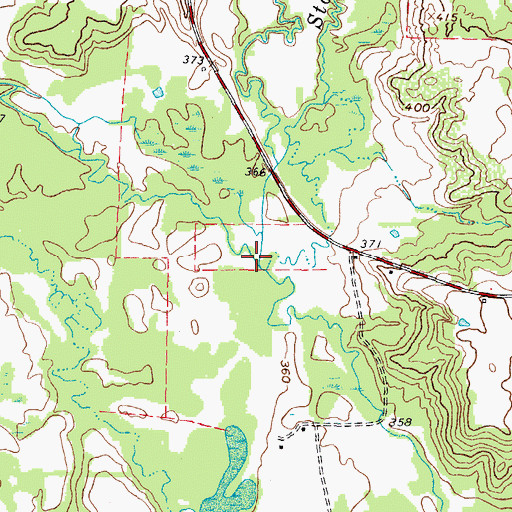 Topographic Map of Stout Creek, TX