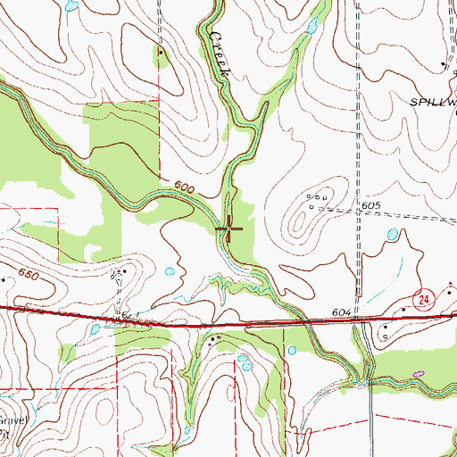 Topographic Map of Stover Creek, TX