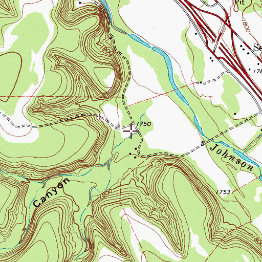 Topographic Map of Stroope Canyon, TX