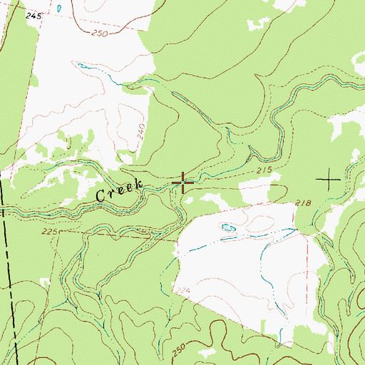 Topographic Map of Sulphur Creek, TX
