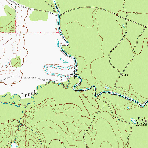 Topographic Map of Sulphur Creek, TX