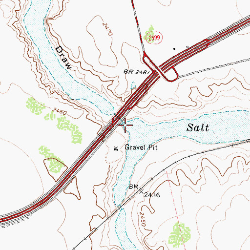 Topographic Map of Sulphur Springs Draw, TX