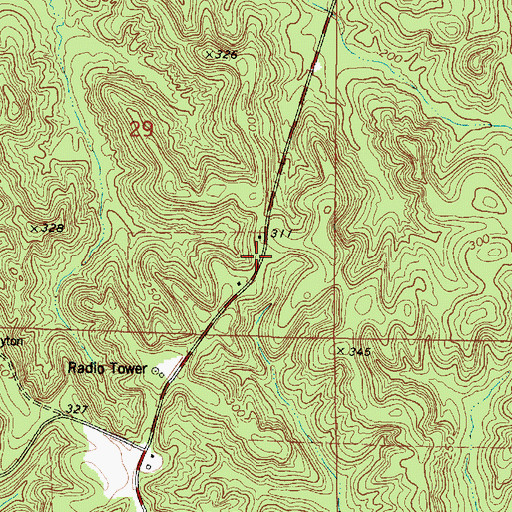 Topographic Map of Mayton (historical), AL