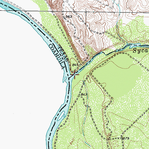 Topographic Map of Sycamore Creek, TX