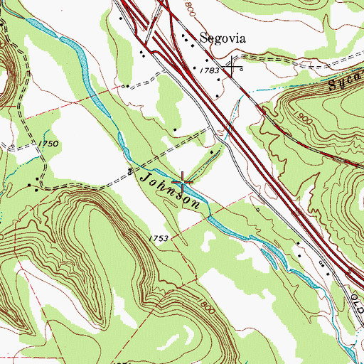 Topographic Map of Sycamore Creek, TX