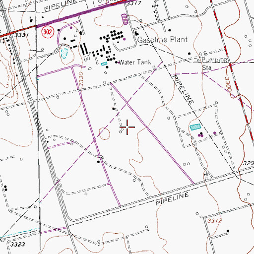 Topographic Map of T X L Oil Field, TX