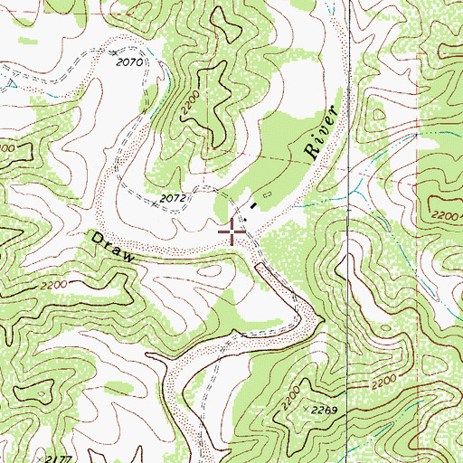 Topographic Map of T-O Draw, TX