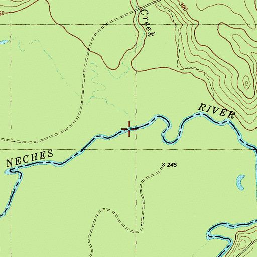 Topographic Map of Tailes Creek, TX