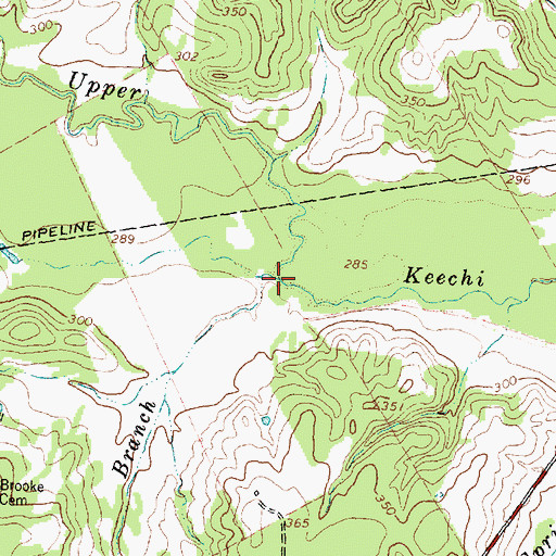 Topographic Map of Tan Yard Branch, TX