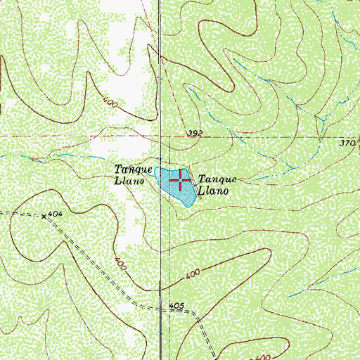 Topographic Map of Tanque Llano, TX