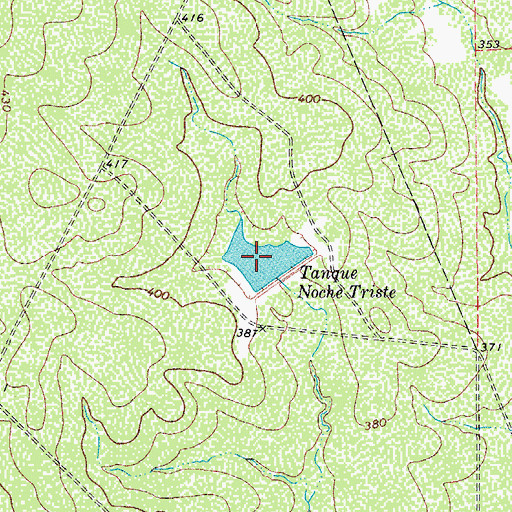 Topographic Map of Tanque Noche Triste, TX