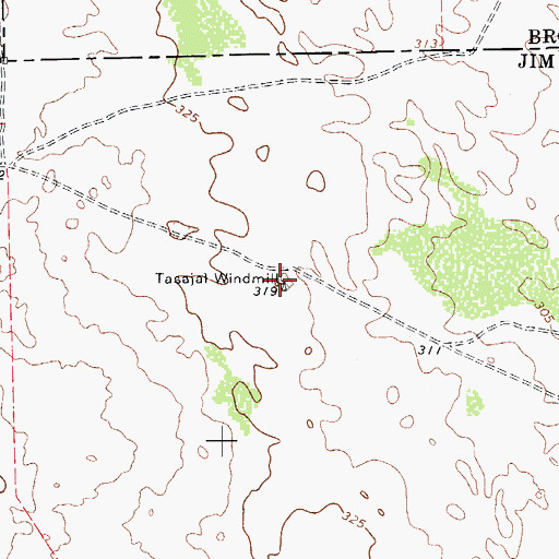 Topographic Map of Tasajal Windmill, TX