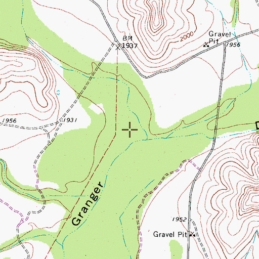 Topographic Map of Taylor Box Draw, TX