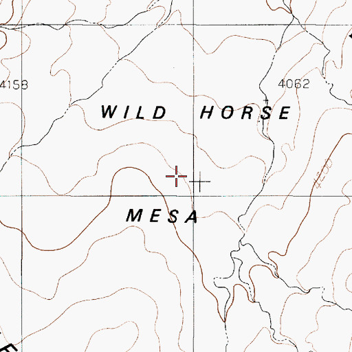 Topographic Map of Wild Horse Mesa, AZ