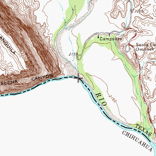Topographic Map of Terlingua Creek, TX