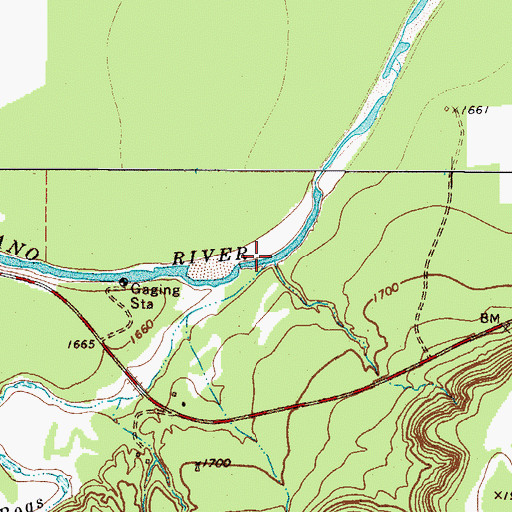 Topographic Map of The Bogs, TX