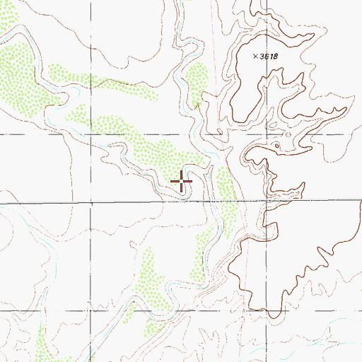 Topographic Map of The Ditch, TX