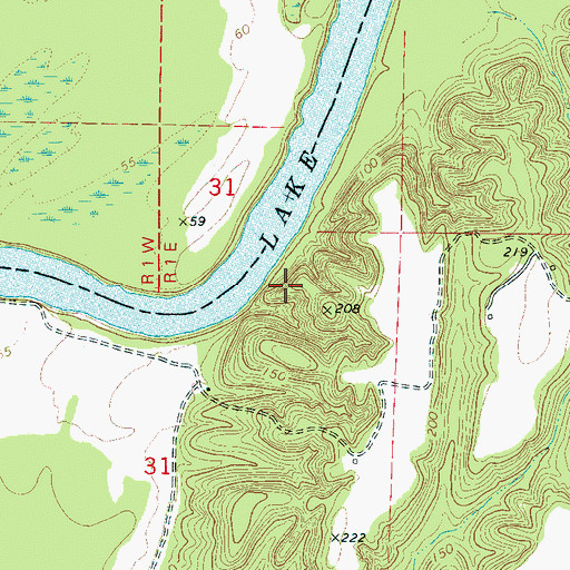 Topographic Map of Nanafalia Bluff, AL