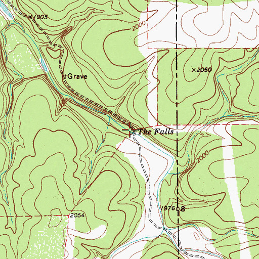 Topographic Map of The Falls, TX