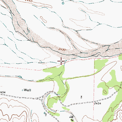 Topographic Map of Three Corrals Creek, TX