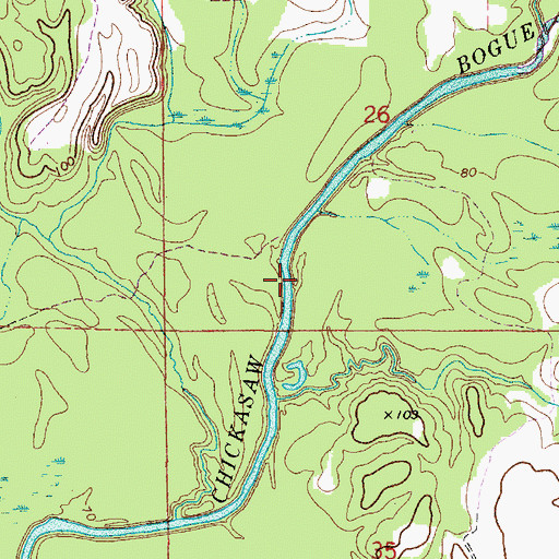 Topographic Map of Norwood Ford, AL
