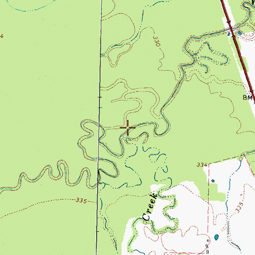 Topographic Map of Timber Creek, TX
