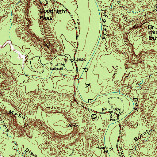 Topographic Map of Timber Creek, TX