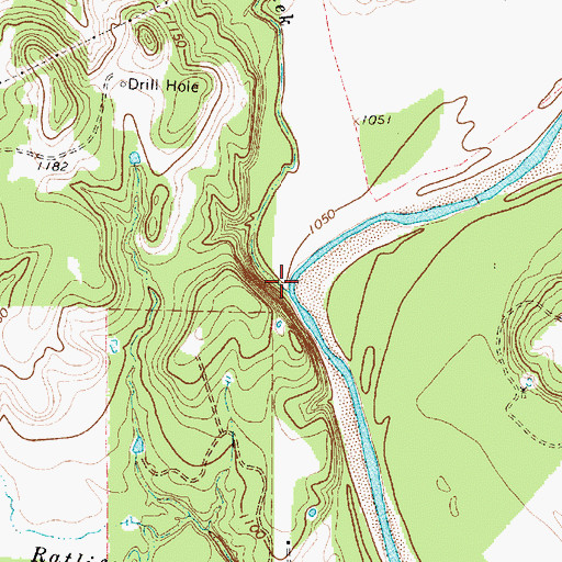 Topographic Map of Timmons Creek, TX