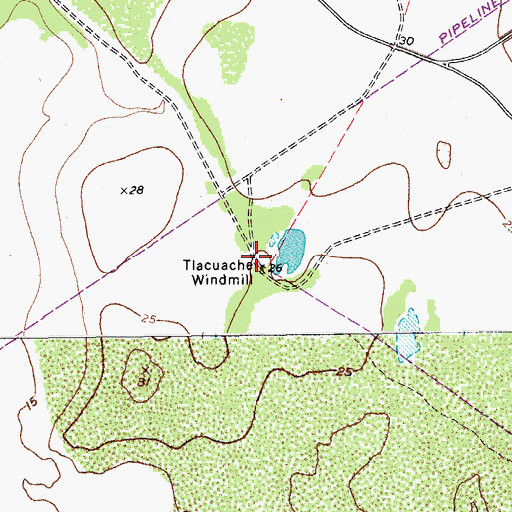 Topographic Map of Tlacuache Windmill, TX