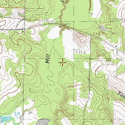 Topographic Map of Todd Branch, TX