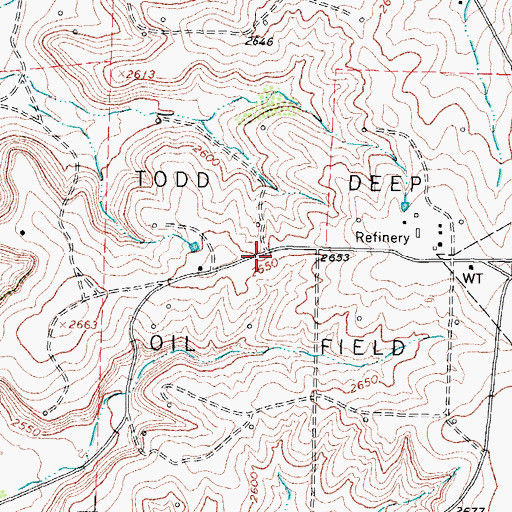 Topographic Map of Todd Deep Oil Field, TX