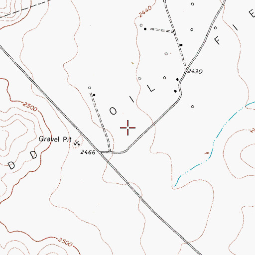 Topographic Map of Todd Oil Field, TX