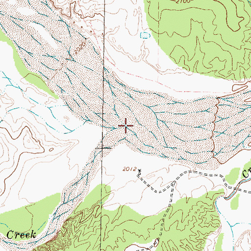 Topographic Map of Tom Ball Creek, TX